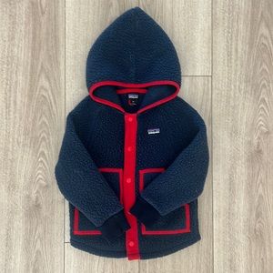 Patagonia fleece hoodie button up